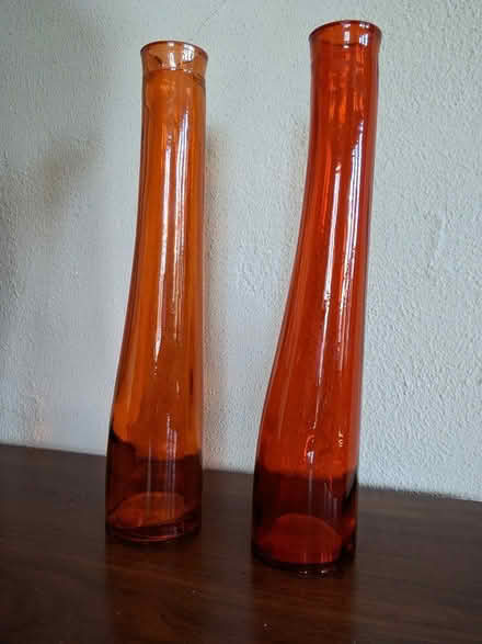 Photo of free 2 orange vases (Madison West of Downtown) #1