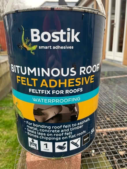 Photo of free Roof felt bituminous adhesive (Esher, KT10) #1