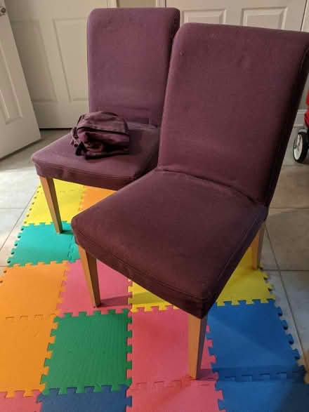 Photo of free 3 IKEA Dining Chairs w/Xtra cover (Takoma DC) #2