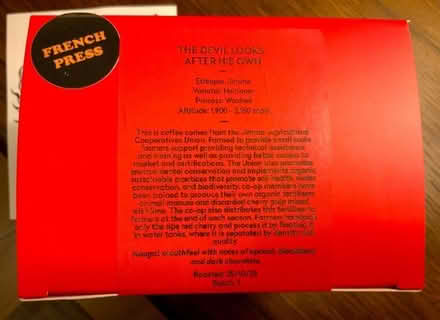 Photo of free Dark Arts Coffee for French Press. 250g new box. (Kendal LA9) #2