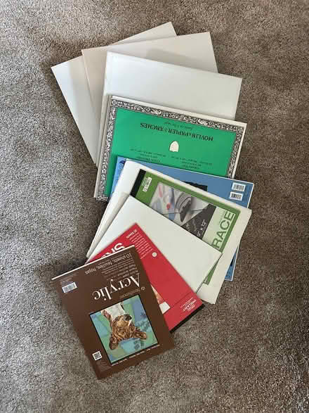 Photo of free Canvases/ acrylic/ sketch paper (Near lahring and Torrey) #1
