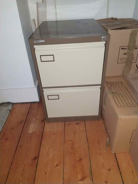 Photo of free 2 drawer metal filing cabinet (Hartington Road BN2) #1