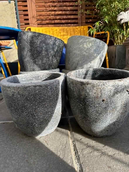 Photo of free Pots! Six grey and two blue ceramic pots. (Brook Street CM14) #2
