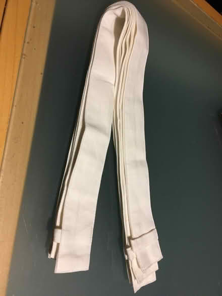 Photo of free Six white linen curtain ties (North Berkeley) #1