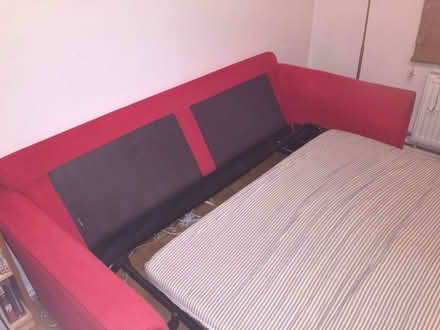 Photo of free Red 2-seater sofa bed (Kingsmead) #2
