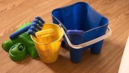 Photo of free Child Buckets, spades and a rake (Carlton CA11) #1