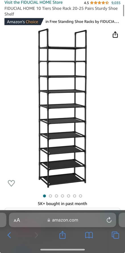 Photo of free Black + metal fabric shoe shelf (NoMa) #1
