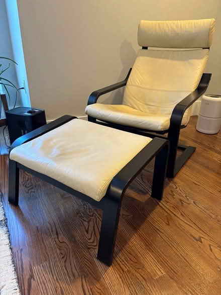 Photo of free Ikea chair and foot stool (Somerville) #2