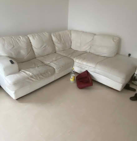 Photo of free White l shaped sofa (KT3) #1