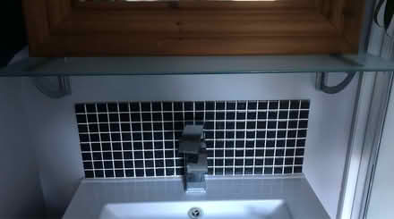 Photo of free 5 glass shelves with brackets (HP22 Wendover) #1
