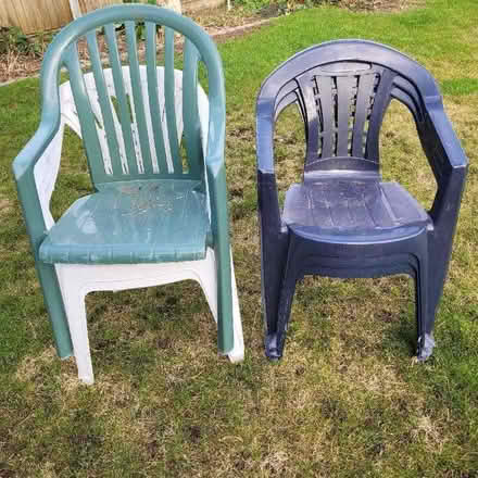 Photo of free 6 plastic chairs (Eccles Road NR16) #1