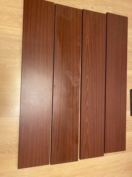 Photo of free Mahogany shelves (Carpenders park WD19) #1