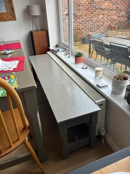 Photo of free Grey wooden bench (RG10 - near Twyford rail) #1