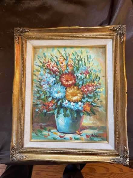 Photo of free Floral painting wood frame (Stonybrook Drive Bowie) #2