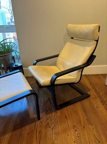 Photo of free Ikea chair and foot stool (Somerville) #1