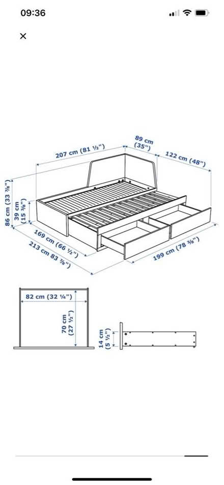 Photo of free Bed frame with 2 drawers (Mitcham) #2
