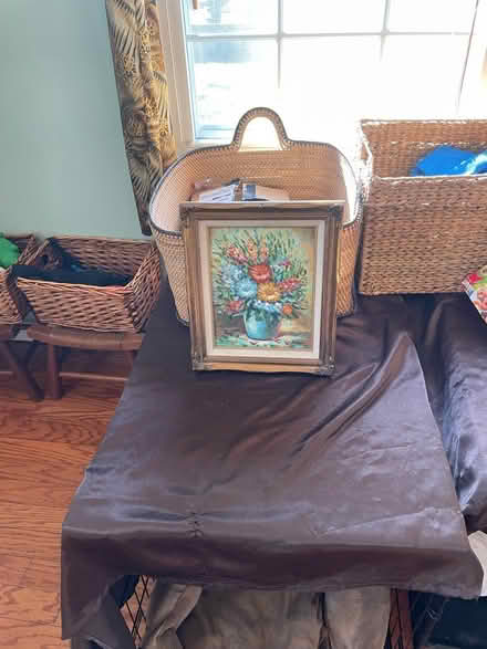 Photo of free Floral painting wood frame (Stonybrook Drive Bowie) #1