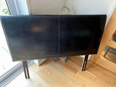 Photo of free two brown leather headboards for a double bed (Frimley Green GU16) #1