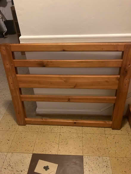 Photo of free Sturdy single kids bed (White Oak) #1