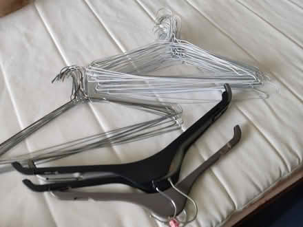 Photo of free Clothes hangers , metal wire, plastic (Sandilands CR0) #1