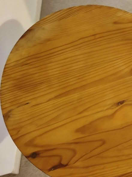 Photo of free Small round pine side table (St Mary Cray BR5) #2