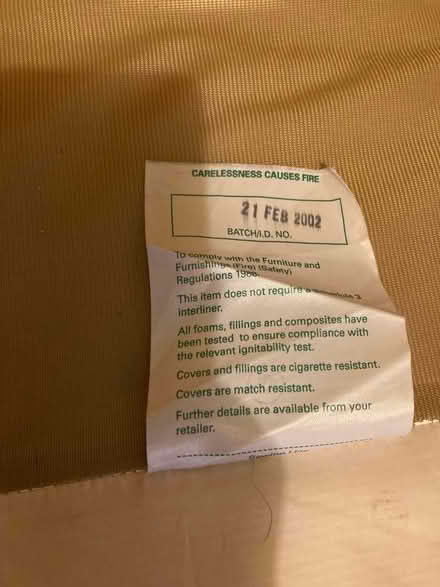 Photo of free Two seater M&S settee (Matlock DE4) #1