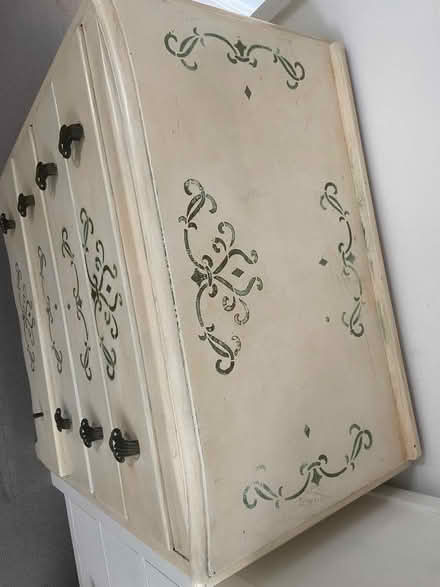 Photo of free Chest of drawers, cream & matt gold detail (Chiswick W4) #1