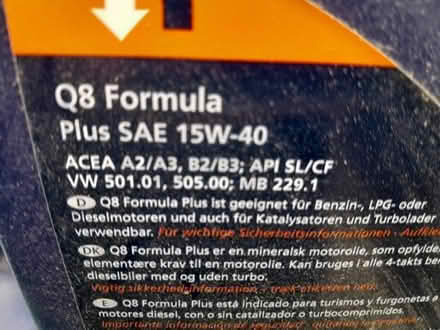 Photo of free Part can of Q8 15W-40 engine oil (South Bretton) #2