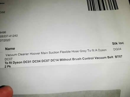 Photo of free Dyson Vacuum Cleaner drive belts (Popley RG24) #2