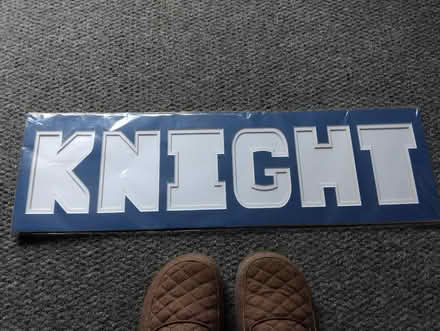 Photo of free KNIGHT cardboard sign that you can insert pictures into (Higher Brixham TQ5) #1