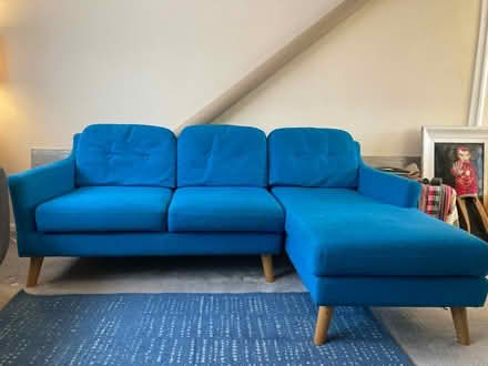 Photo of free Teal blue couch (Highams Park (Highams Park (IG8)) #1