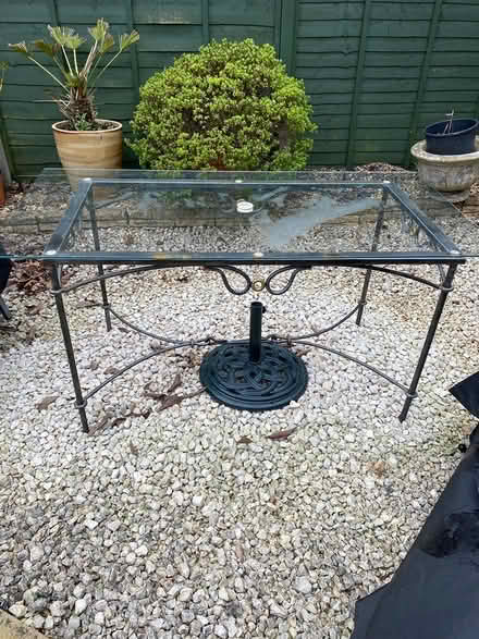 Photo of free Metal & glass table (Woodley, Reading RG5) #1