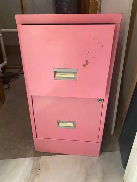 Photo of free Metal two drawer file cabinet (Rebel Walk Drive) #1