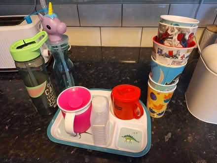 Photo of free Children's cups, bottles and plate (Hallgarth LA9) #1