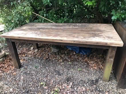 Photo of free Teak table and cabinet (Worcester Park KT4) #2
