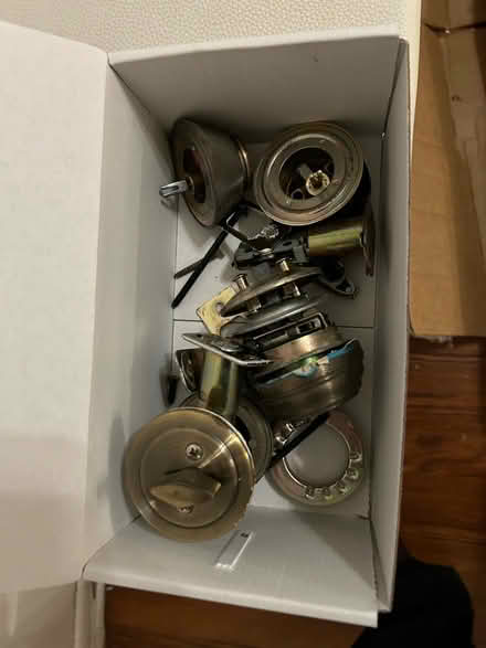 Photo of free Box of old lock parts (Woodland heights) #1