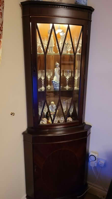 Photo of free Corner glass cabinet (Dudley) #2