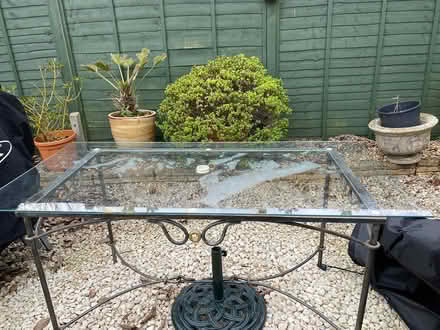 Photo of free Metal & glass table (Woodley, Reading RG5) #2