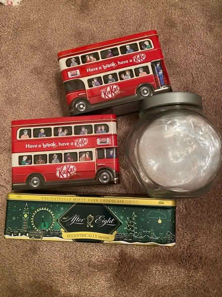 Photo of free Tins and Glass Jar (Wylde Green) #1