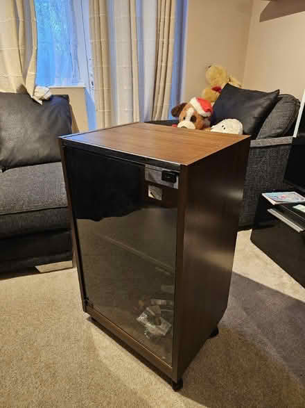 Photo of free Glass oak TV table (Hemel Hempstead) #3