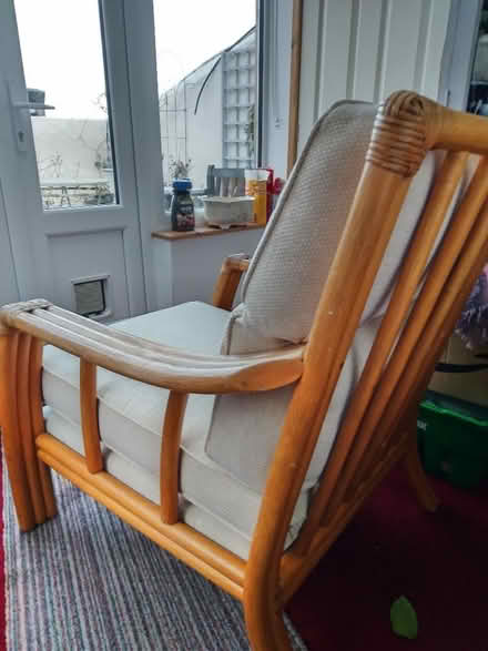 Photo of free Cane chair. Good condition (Overton LA3) #1