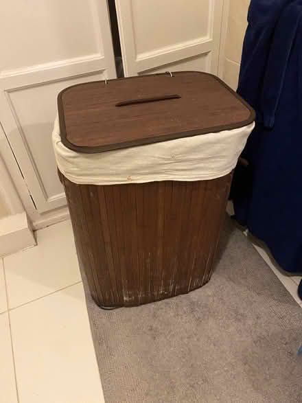 Photo of free Wooden slat Laundry basket (Woodlesford, LS26) #1