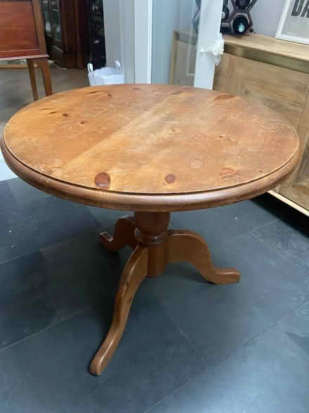 Photo of free Mid-dark wood, small ish table (Chiswick W4) #1