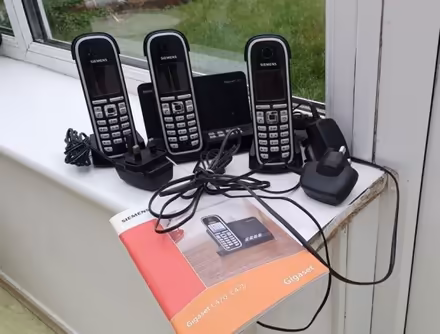 Photo of free Landline telephone with 3 handsets and manual (Kingston Gate KT2) #1