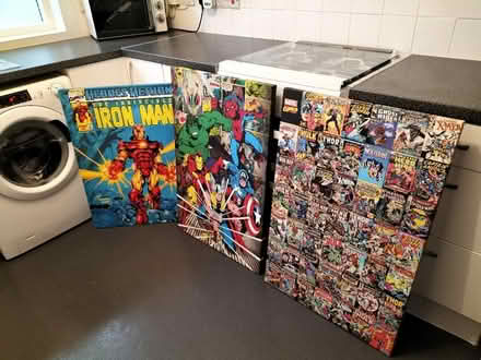 Photo of free Large canvas and marvel light (Leyton E10) #1