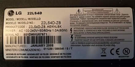 Photo of free TV LG 22inch (cheltenham) #2
