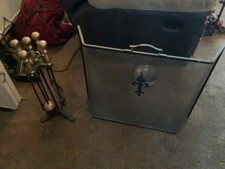 Photo of free Black fireguard and companion set (Grantham NG33) #1