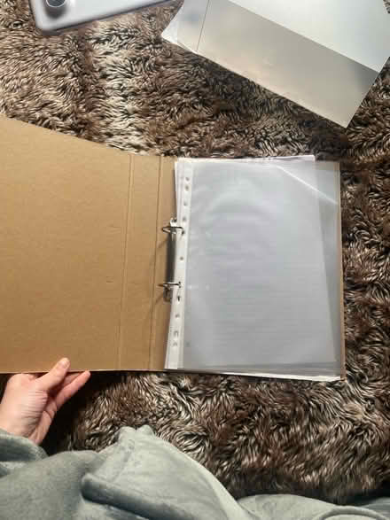 Photo of free Brown ring binder, wallets & paper (Harringay N4) #1