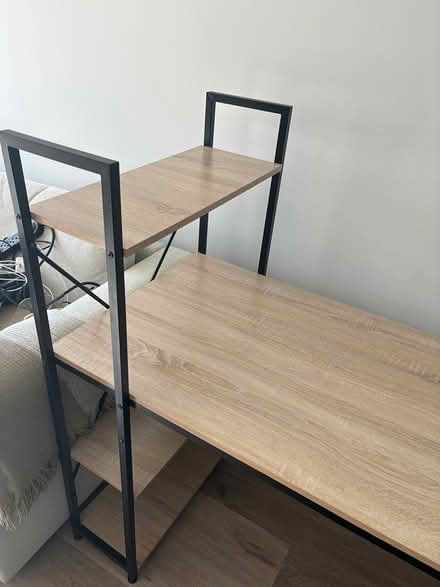 Photo of free Wooden desk with storage shelves (NoMa) #2