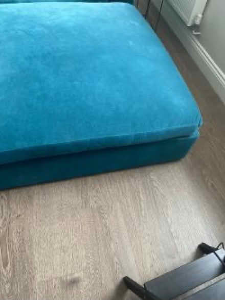 Photo of free Large velvet pouffe/foot rest (Alnmouth NE66) #2